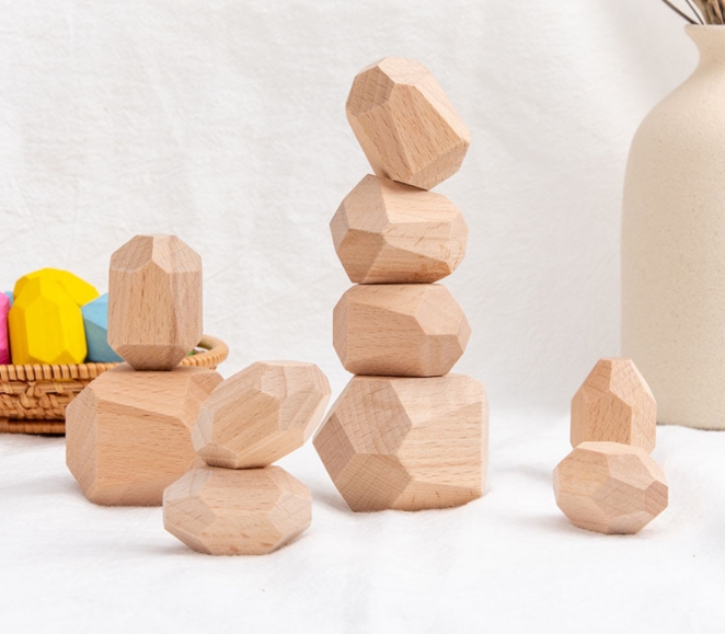 2021新作 激安 可愛い 子供キッズ積み木玩具 木製パズル 知育玩具 おもちゃ 木製石 遊びもの
