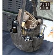 【POST GENERAL】ワックスドキャンバス ツールバッグ ラウンド 2色 ポストジェネラル