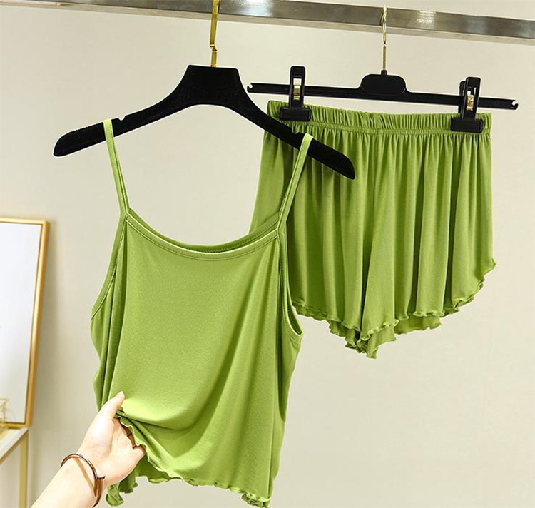 魅力を増すコツ 韓国ファッション パジャマ ベアトップ ショートパンツ セット 大きいサイズ