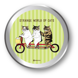 世にも不思議な猫世界 猫缶ステッカー 5枚入り 自転車 LCC007 KORIRI ステッカー グッズ