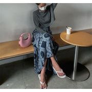 クールな大人の装い INSスタイル 韓国 オシャレ 大人気 スカート カジュアル ロングスカート