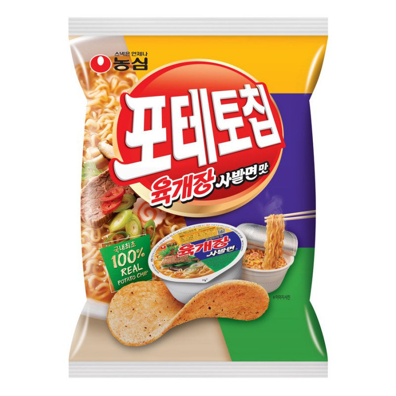 【韓国】　農心　 ポテトチップス（ユッケジャン味）　60g　50101672 　消費期限21.12.28