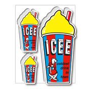 ICEE CUP イエロー ステッカー ICE013 アメリカン雑貨 グッズ くま クマ 熊