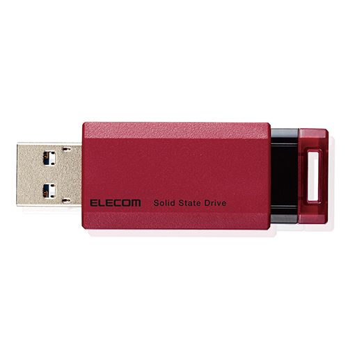 エレコム SSD 外付け ポータブル 250GB 小型 ノック式 USB3.2(Gen1)