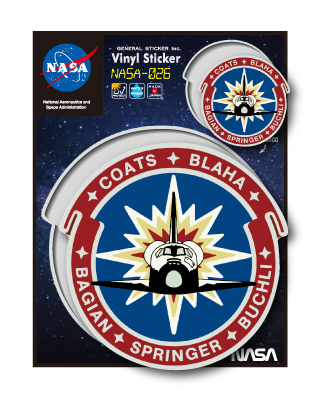 NASAステッカー ロゴ エンブレム 宇宙 スペースシャトル NASA026 グッズ