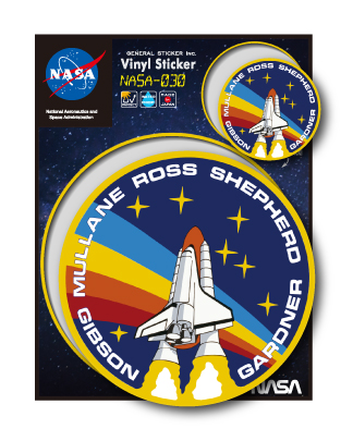 NASAステッカー ロゴ エンブレム 宇宙 スペースシャトル NASA030 グッズ