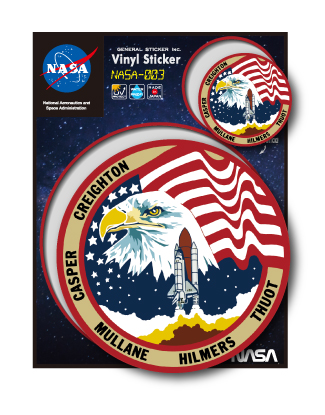 NASAステッカー ロゴ エンブレム 宇宙 スペースシャトル NASA003 グッズ