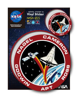 NASAステッカー ロゴ エンブレム 宇宙 スペースシャトル NASA015 グッズ