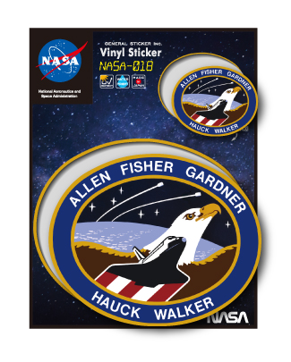 NASAステッカー ロゴ エンブレム 宇宙 スペースシャトル NASA018 グッズ