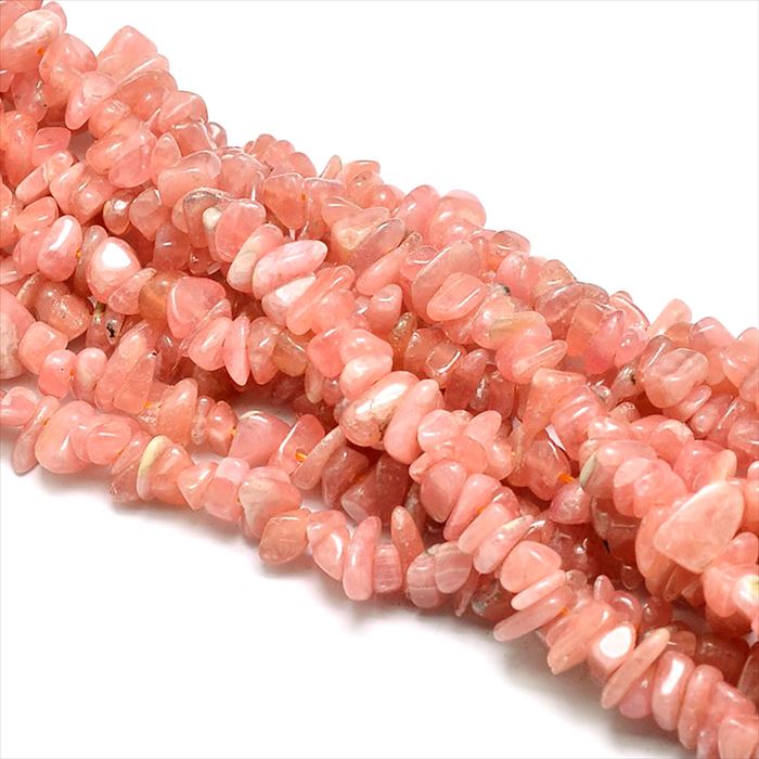 天然石 インカローズ さざれ 穴あり 連売り ビーズ 《SION 天然石 パワーストーン》