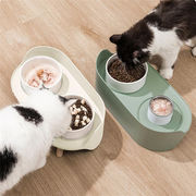 陶磁器 ペット用食器台 犬用 猫用 食器台 餌台 犬猫えさ入れ ごはん皿 水入れ フードボウルスタンドセット