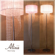 【LED対応 E12/40W】クリスタル 3灯フロアランプ ALINA