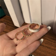 リング　指輪　アクセサリー　3点セット　INS　金属　韓国ファッション