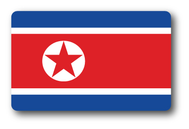 SK223 国旗ステッカー 朝鮮 NORTH KOREA 100円国旗 旅行 スーツケース 車 PC スマホ