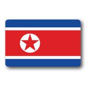 SK223 国旗ステッカー 朝鮮 NORTH KOREA 100円国旗 旅行 スーツケース 車 PC スマホ