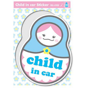 【選べるカラー】SK159 Child in car matryoshka ベビーインカー プレゼント 車 ステッカー