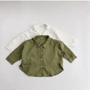 「80－130号」女の子男の子 ステンカラーシャツ アウター 長袖 上着 キッズ 子供服