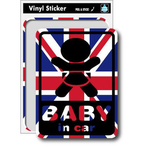 SK147 Baby in car Union Jack ベビーインカー 出産祝い 車 プレゼント