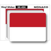SK424 国旗ステッカー モナコ MONACO 100円国旗 旅行 スーツケース 車 PC スマホ