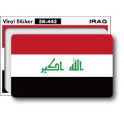 SK442 国旗ステッカー イラク IRAQ 100円国旗 旅行 スーツケース 車 PC スマホ