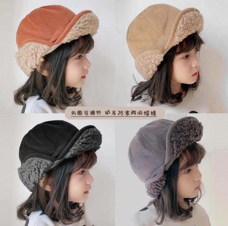 秋冬新作 韓国子供服 キッズ帽　可愛い ハット  暖かい帽子  5色 韓国ファッション