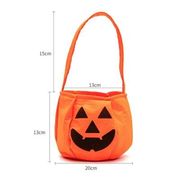 不織布 かぼちゃの袋     ハロウィン    立体 かぼちゃの手提げ袋   ハロウィンの道具   立体カボチャの袋