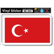 SK322 国旗ステッカー トルコ TURKEY 国旗 PC スマホ スーツケース