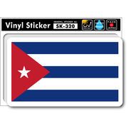 SK320 国旗ステッカー キューバ CUBA 国旗 PC スマホ スーツケース