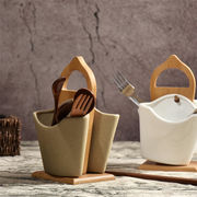人気商品 クリエイティブ 竹材 セラミック 箸置き 家庭用 食器 収納 キッチン