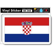 SK344 国旗ステッカー クロアチア CROATIA 国旗 PC スマホ スーツケース