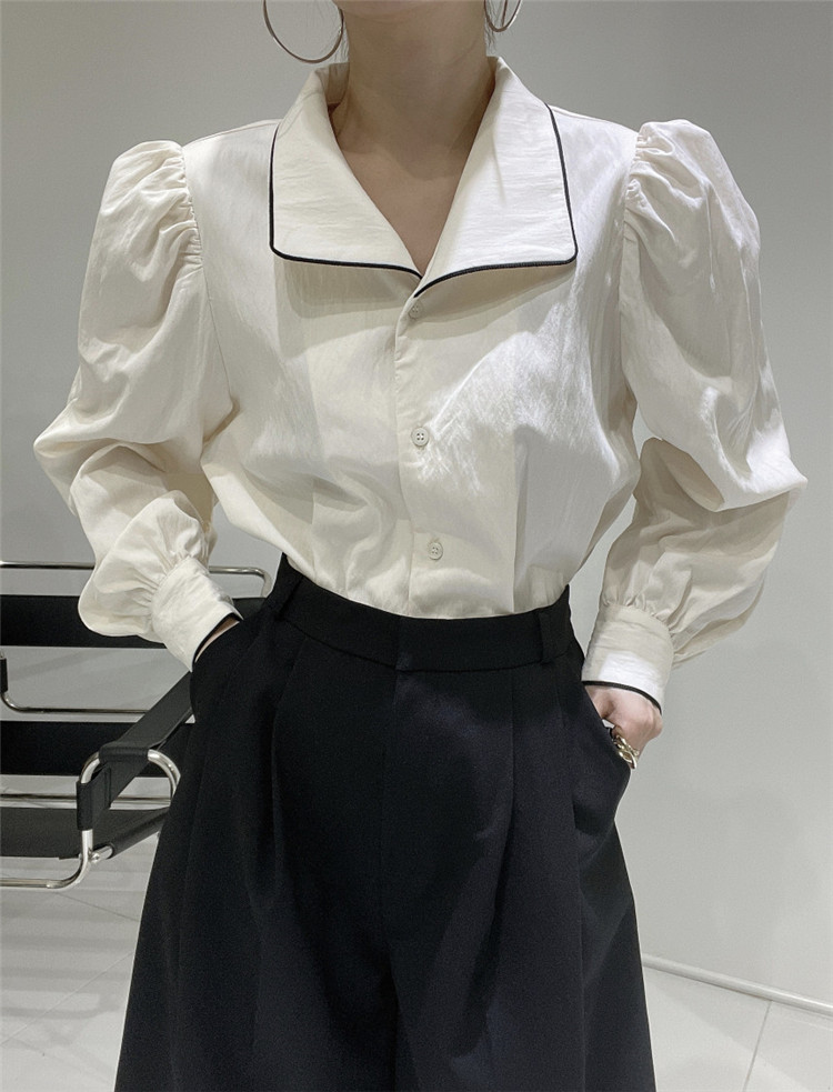 韓国ファッション エレガント 気質 ジェントルスタイル トップス 長袖 シャツ