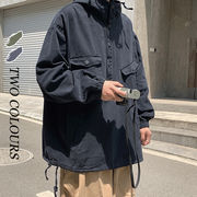 メンズ ジャケット コート  トップス 春秋 大きいサイズ ストリート系 ブラック カーキ色