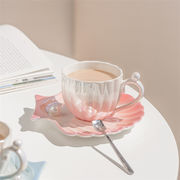 真珠 セット シェル 家庭用 ソーサー コーヒーカップ セラミック マグカップ カップ