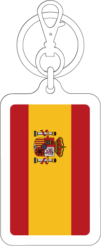 【選べるカラー】KSK219 スペイン SPAIN 国旗キーホルダー 旅行 スーツケース