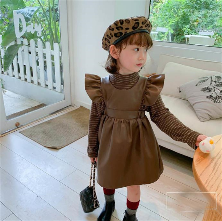 これからの時期に レザースカート 子供服 ワンピース 秋 冬 子供 洋服