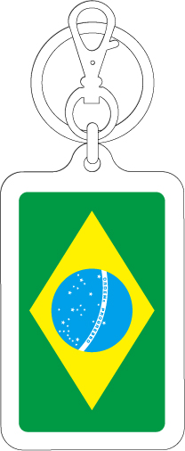 【選べるカラー】KSK229 ブラジル BRAZIL 国旗キーホルダー 旅行 スーツケース