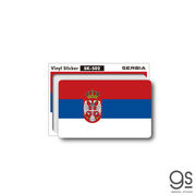 国旗ステッカー セルビア SERBIA 100円国旗 旅行 スーツケース 車 PC スマホ SK502 グッズ