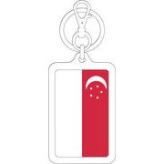 【選べるカラー】KSK216 シンガポール SINGAPORE 国旗キーホルダー 旅行 スーツケース