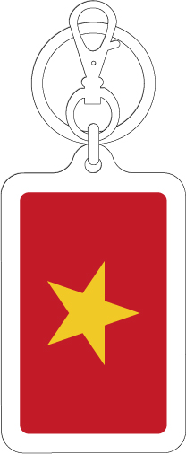 【選べるカラー】KSK231 ベトナム VIETNAM 国旗キーホルダー 旅行 スーツケース