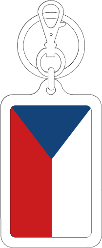 【選べるカラー】KSK263 チェコ CZECH REPUBLIC 国旗キーホルダー 旅行 スーツケース