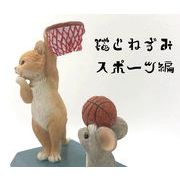 ミニ樹脂 置物 猫と鼠 スポーツ