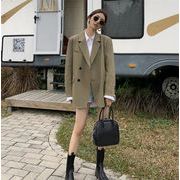 デイリーに使える 韓国ファッション ミニマリスト コート ゆったりする 細身 ビジネス 個性 スーツ