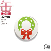 クリスマス缶バッジ クリスマスリース Xmas 季節 イベント アクセサリー CBWI021 グッズ