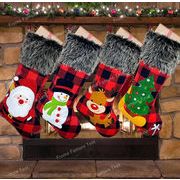 クリスマス 靴下 ソックス    クリスマスツリー飾り 壁掛け 玄関飾り プレゼント  装飾 贈り物