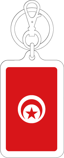 【選べるカラー】KSK367 チュニジア TUNISIA 国旗キーホルダー 旅行 スーツケース