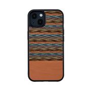 ikins 天然木ケース for iPhone 13 Browny Check  I212