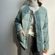 韓国ファッション 軽量 コート カジュアル ダウンジャケット レディース ゆったりする