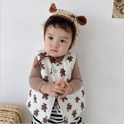 ベビーベスト 2021 冬 韓国 子供 赤ちゃん 漫画 保温綿 ベストコート 外出服