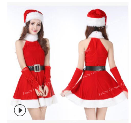 クリスマス レディース コスチューム 衣装  サンタ コスプレ ワンピース ケープ  帽子付き