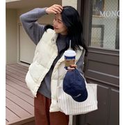 韓国ファッション 2021 冬 気質 カジュアル 厚手 スタンドカラー 綿の服 ベスト 簡約 減齢 トレンド